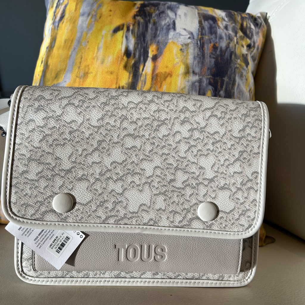 Tous Cream And Gray Crossbody Bag